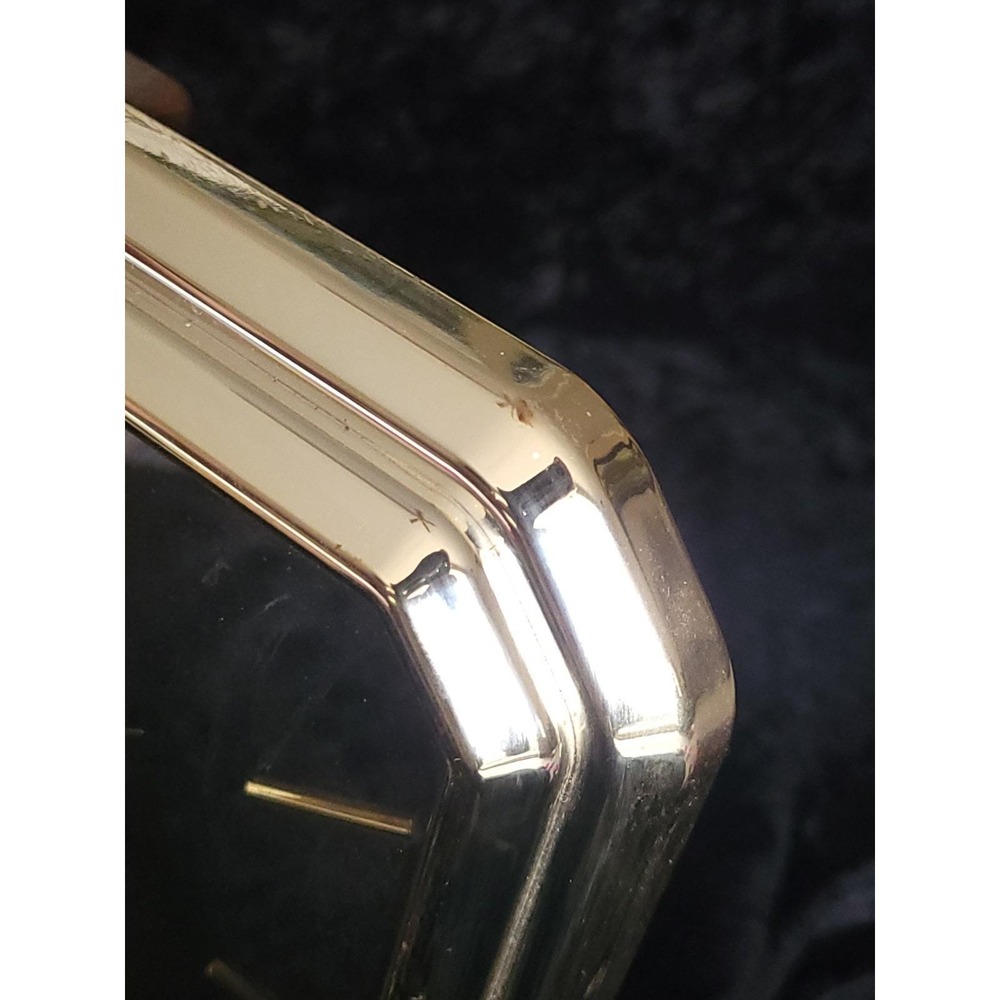 Vth 80s Gold Marcel Hour Strike Quartz Wall Clock Gold  brass 4MS603 MCM TESTED - Picture 9 of 15